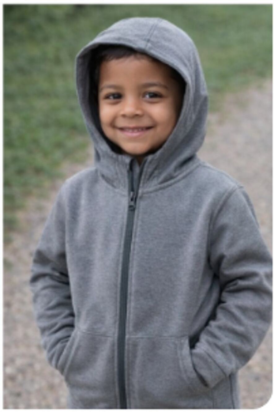 Member’s Mark Tech Hoodie Full Zip – Kids Size 8 – Gray